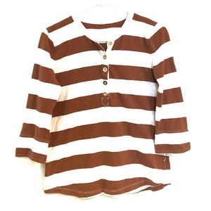 J Crew 3/4 Sleeve Striped Top